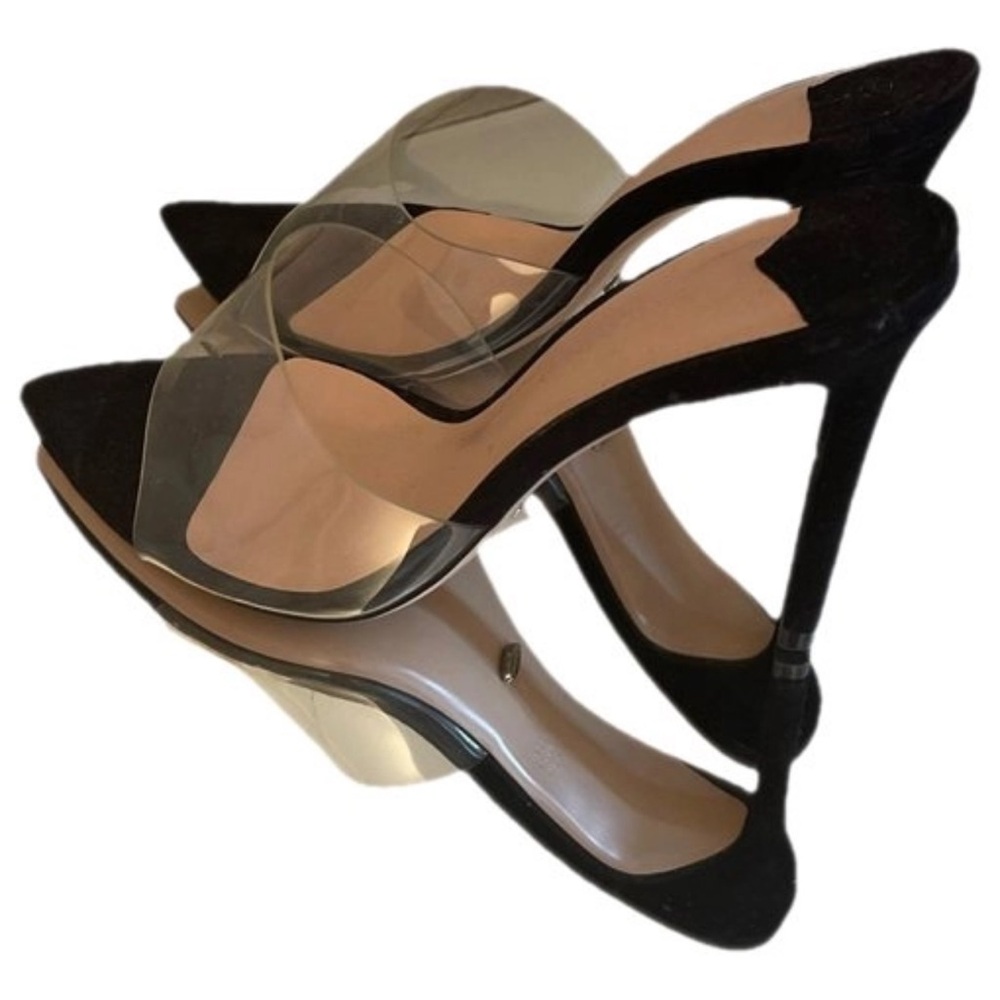Tony Bianco Black and Clear Heels